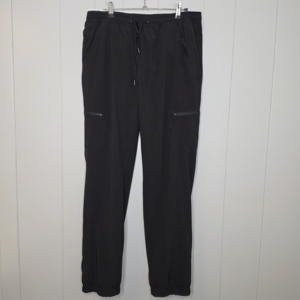 Eddie Bauer Fleece Lined Joggers Elastic Legs & Waist Band Black Size 10